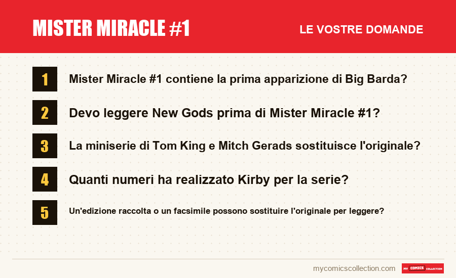 Mister Miracle #1: le domande frequenti a cui risponde questo articolo