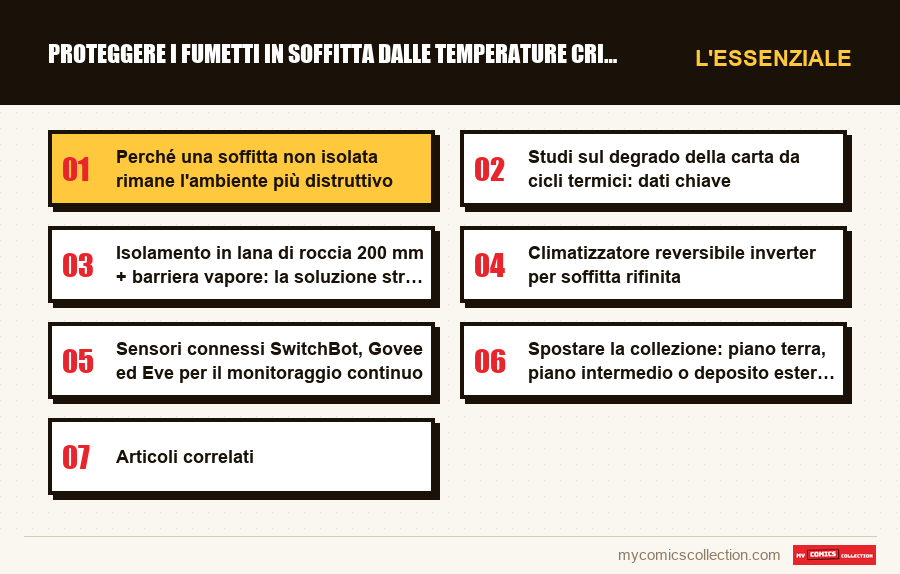 L'essenziale : Proteggere i fumetti in soffitta dalle temperature critiche