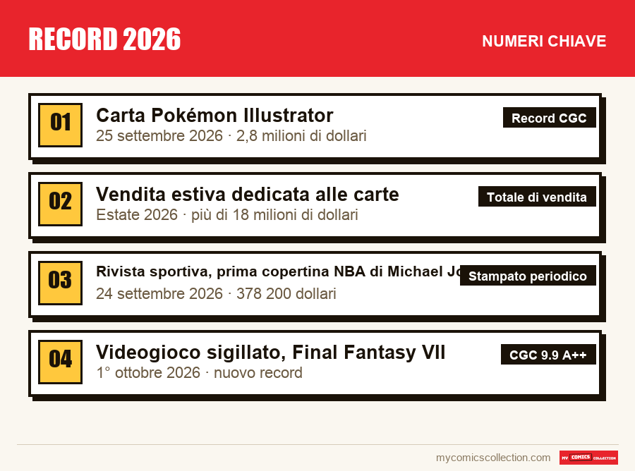 I numeri chiave di Record 2026 per ordine di importanza