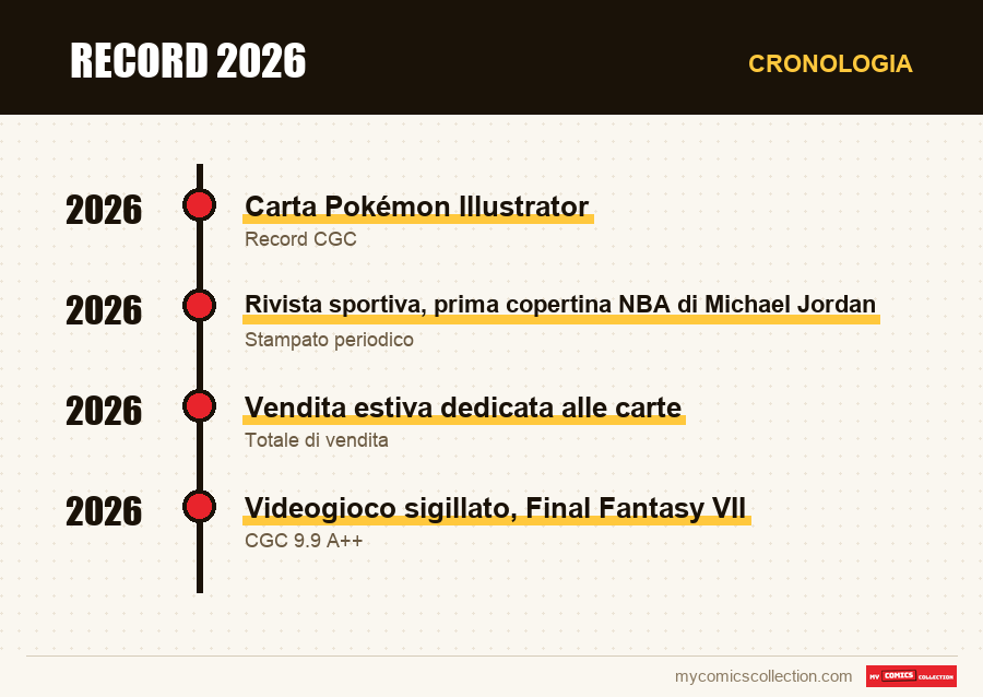 Cronologia dei numeri e delle serie di Record 2026