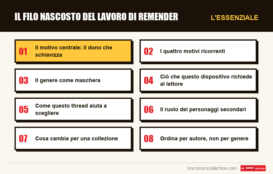L'essenziale : Il filo nascosto del lavoro di Remender
