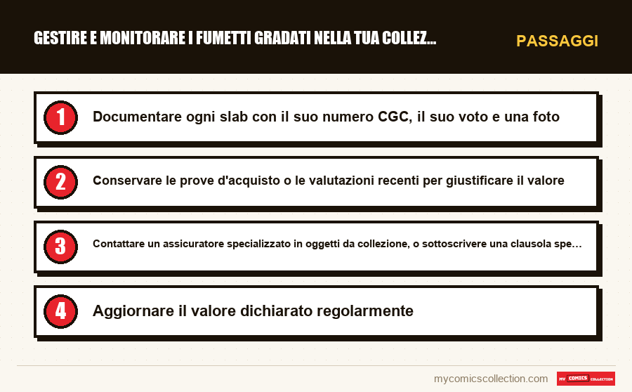 Passaggi : Gestire e monitorare i fumetti gradati nella tua collezione
