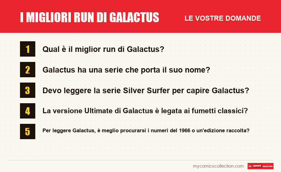 I migliori run di Galactus: le domande frequenti a cui risponde questo articolo