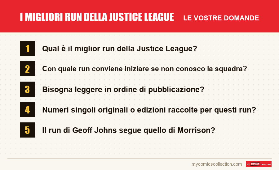 I migliori run della Justice League: le domande frequenti a cui risponde questo articolo