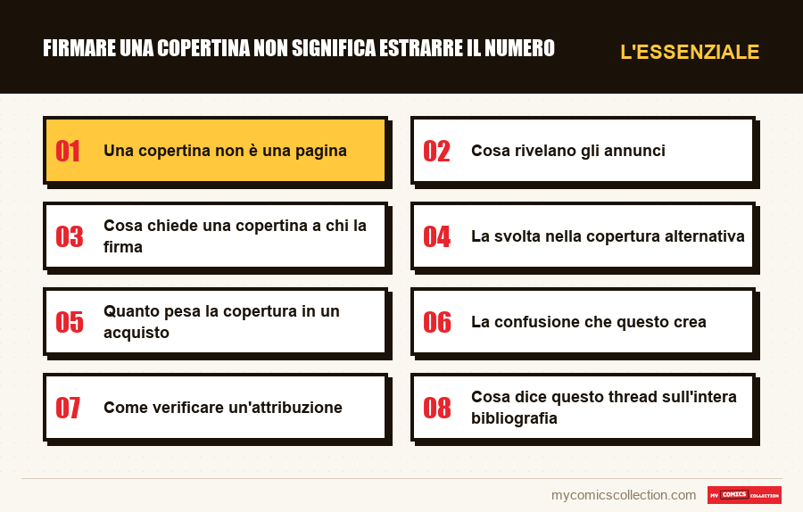 L'essenziale : Firmare una copertina non significa estrarre il numero