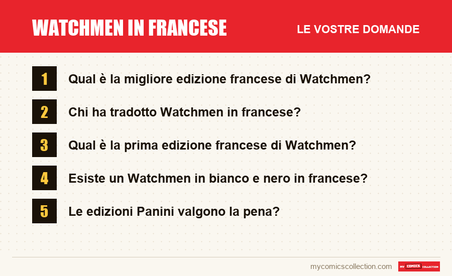 Watchmen in francese: le domande frequenti a cui risponde questo articolo