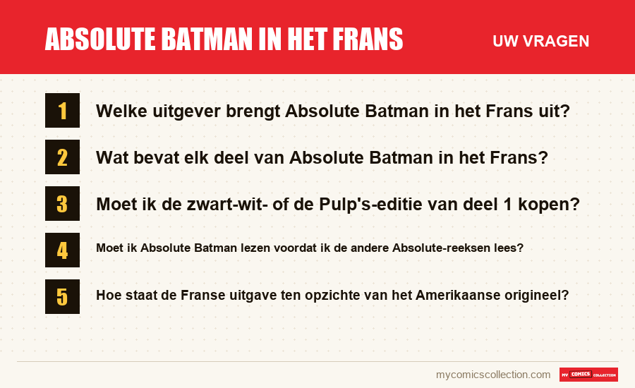 Absolute Batman in het Frans: de veelgestelde vragen die dit artikel beantwoordt