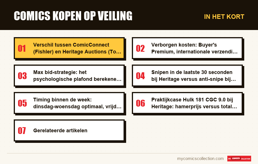 In het kort : Comics kopen op veiling