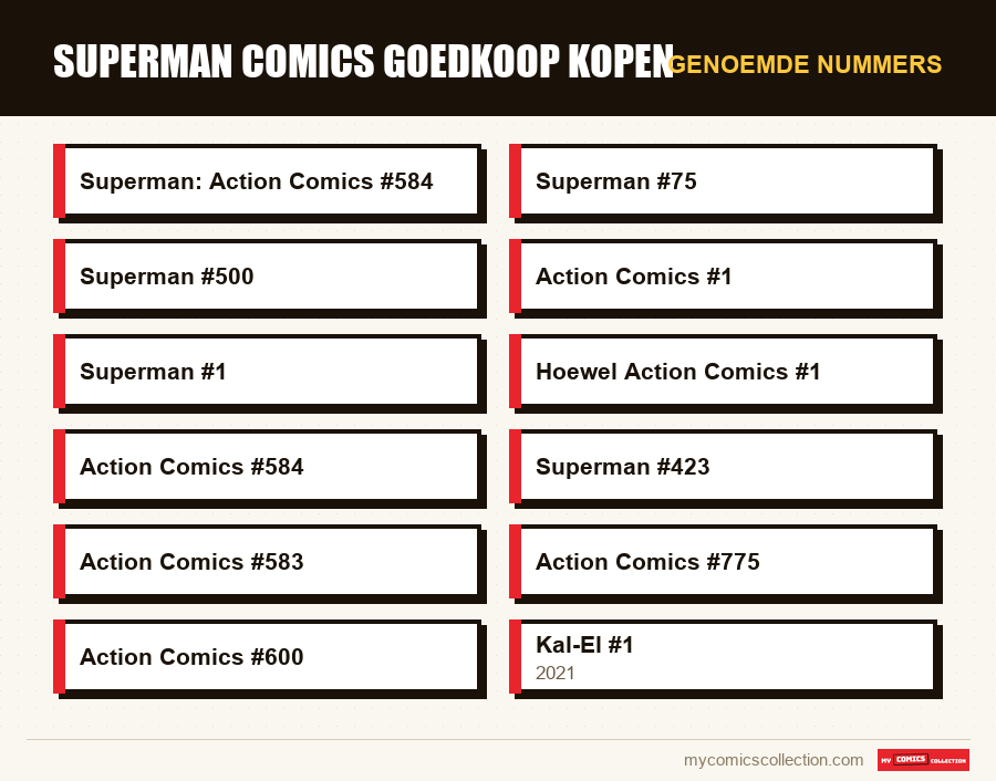 Genoemde nummers : Superman Comics Goedkoop Kopen