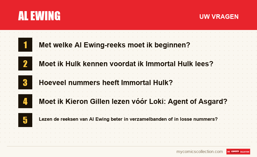 Al Ewing: de veelgestelde vragen die dit artikel beantwoordt