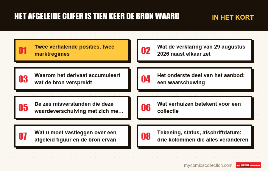 In het kort : Het afgeleide cijfer is tien keer de bron waard