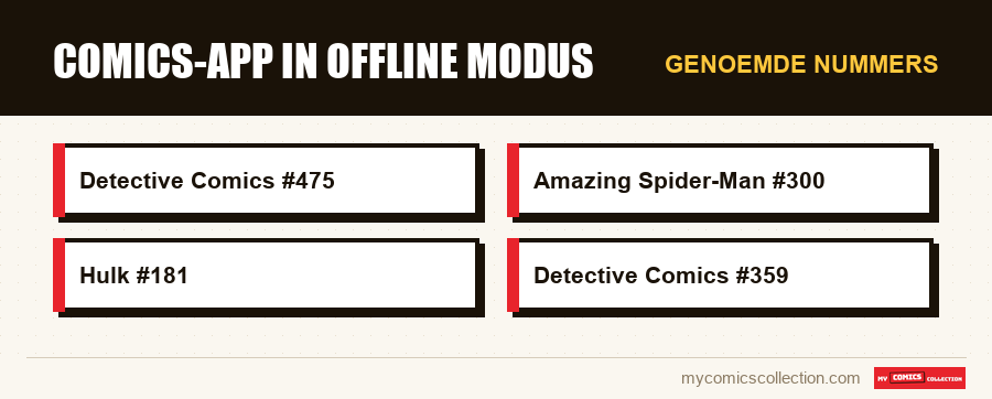 Genoemde nummers : Comics-app in offline modus