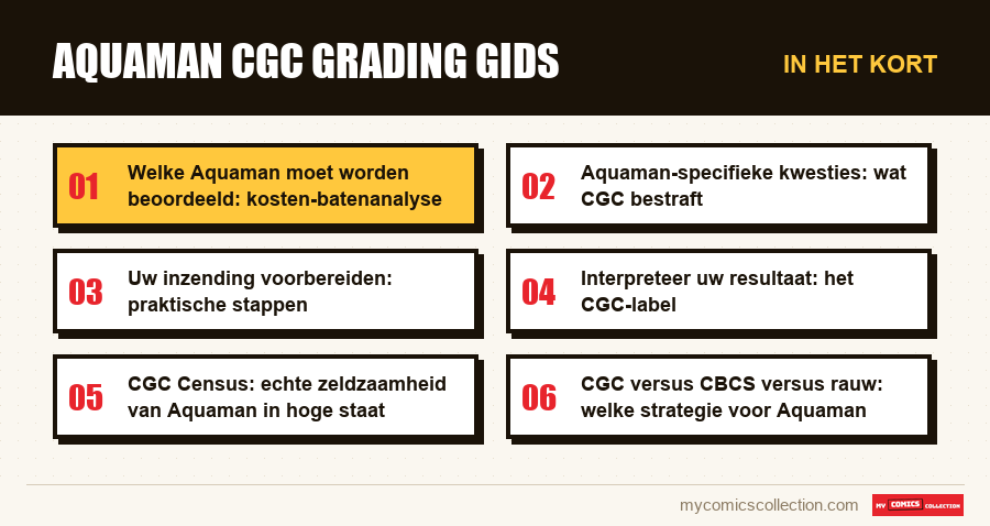 In het kort : Aquaman CGC Grading Gids