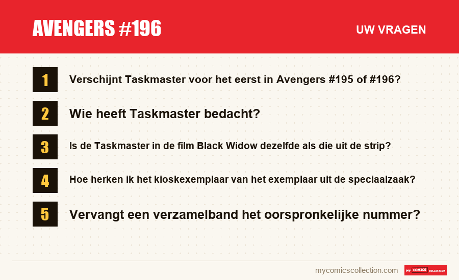 Avengers #196: de veelgestelde vragen die dit artikel beantwoordt