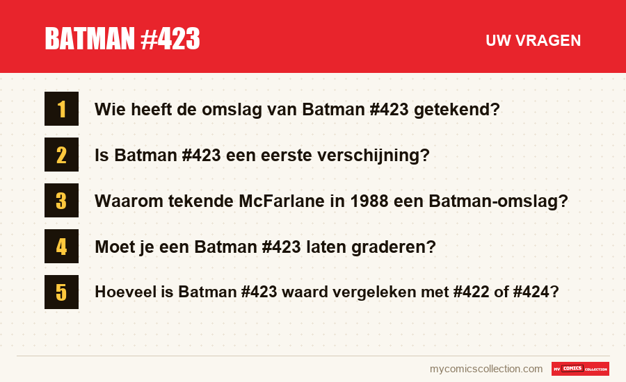 Batman #423: de veelgestelde vragen die dit artikel beantwoordt