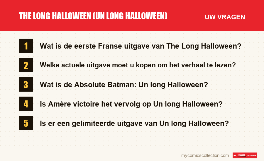 The Long Halloween (Un long Halloween): de veelgestelde vragen die dit artikel beantwoordt