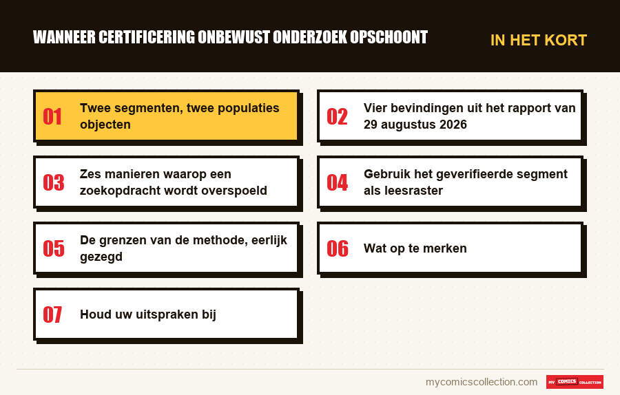 In het kort : Wanneer certificering onbewust onderzoek opschoont
