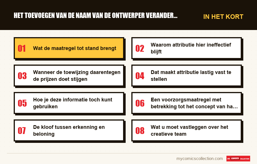 In het kort : Het toevoegen van de naam van de ontwerper verandert de medi