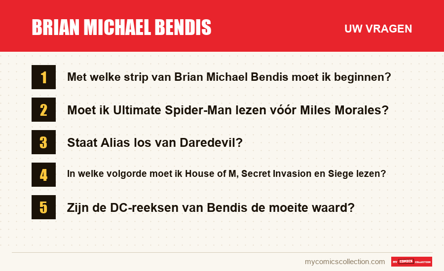 Brian Michael Bendis: de veelgestelde vragen die dit artikel beantwoordt