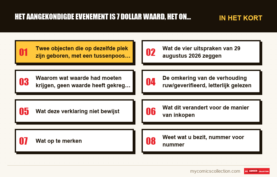 In het kort : Het aangekondigde evenement is 7 dollar waard, het onverwach