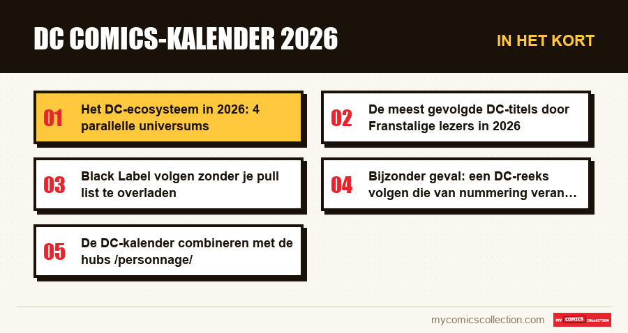 In het kort : DC Comics-kalender 2026