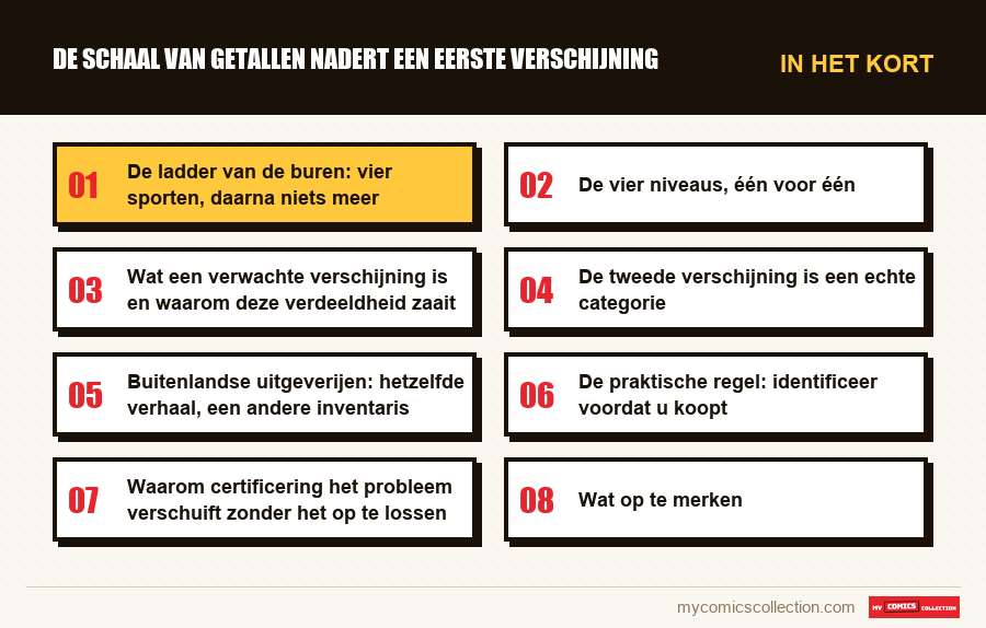 In het kort : De schaal van getallen nadert een eerste verschijning