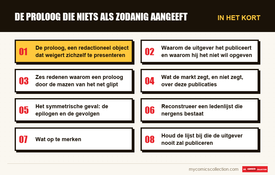 In het kort : De proloog die niets als zodanig aangeeft