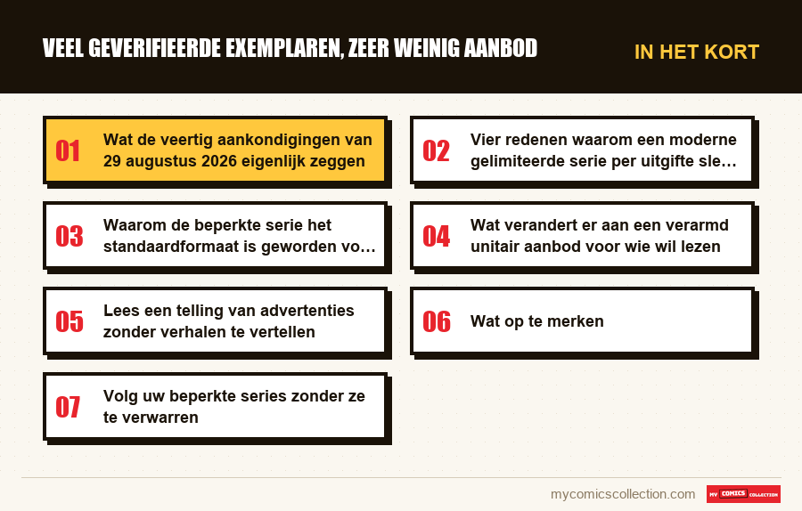 In het kort : Veel geverifieerde exemplaren, zeer weinig aanbod