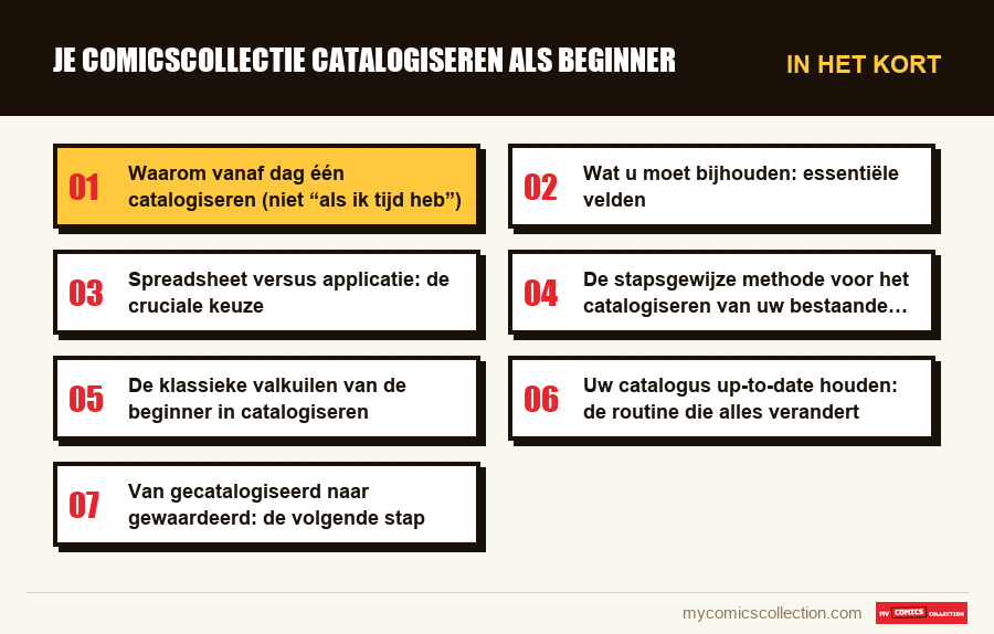 In het kort : Je comicscollectie catalogiseren als beginner