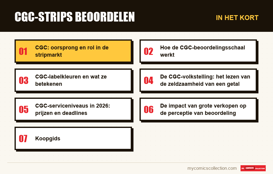 In het kort : CGC-strips beoordelen