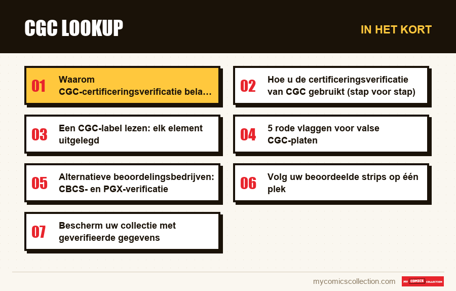 In het kort : CGC Lookup