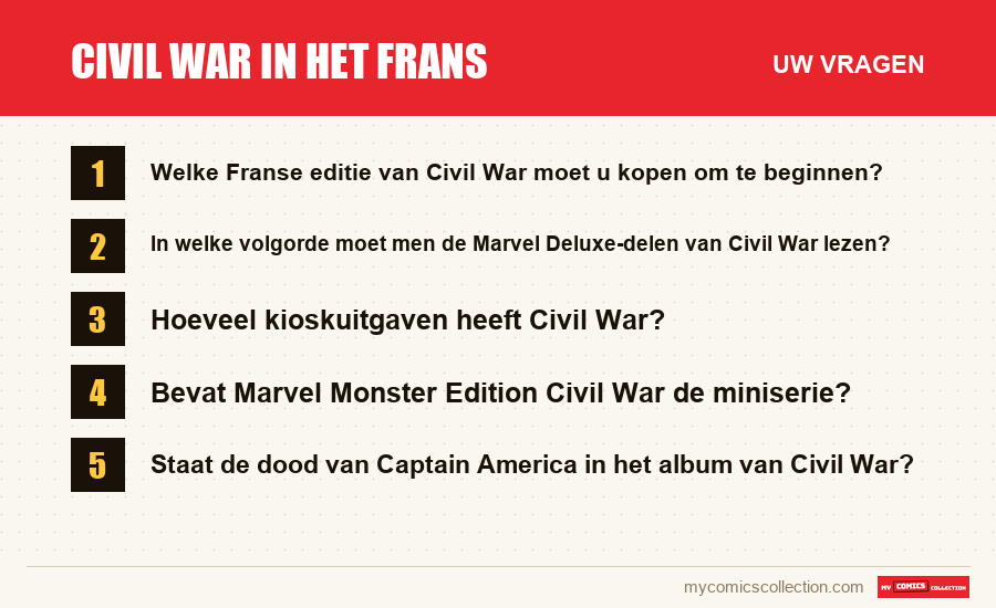 Civil War in het Frans: de veelgestelde vragen die dit artikel beantwoordt
