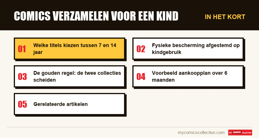 In het kort : Comics verzamelen voor een kind
