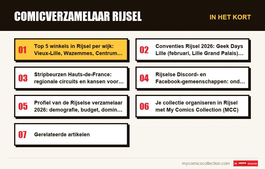 In het kort : Comicverzamelaar Rijsel