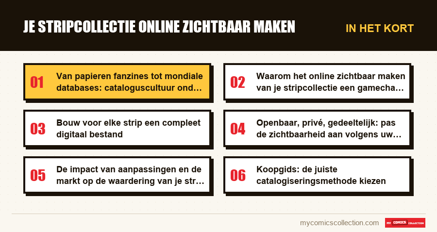 In het kort : Je stripcollectie online zichtbaar maken