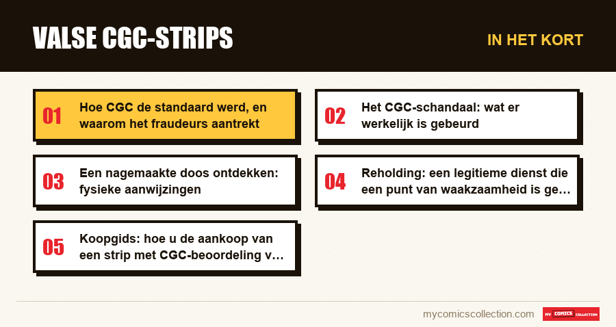 In het kort : Valse CGC-strips
