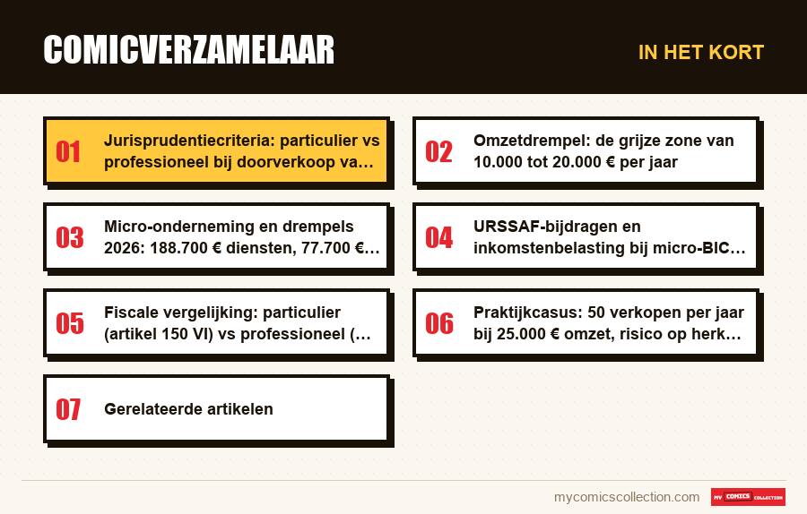 In het kort : Comicverzamelaar
