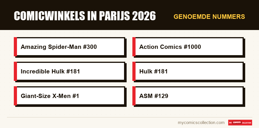 Genoemde nummers : Comicwinkels in Parijs 2026