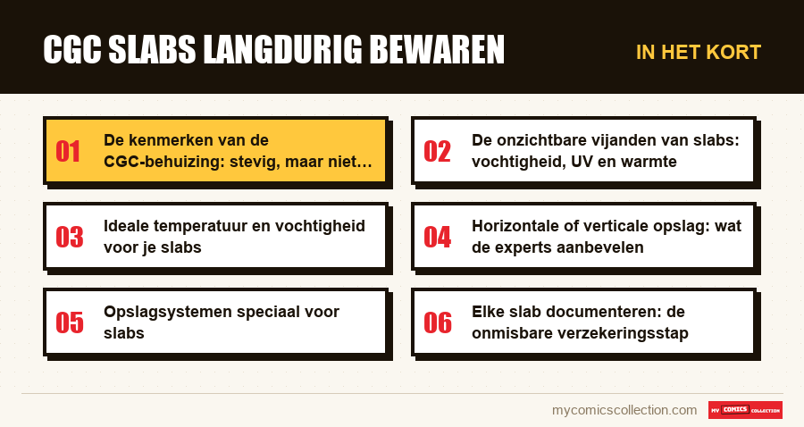 In het kort : CGC slabs langdurig bewaren