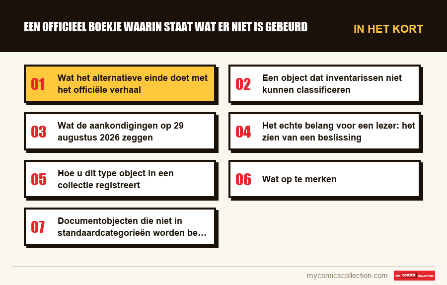 In het kort : Een officieel boekje waarin staat wat er niet is gebeurd