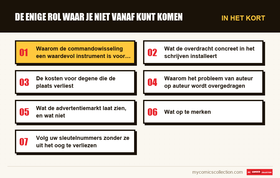In het kort : De enige rol waar je niet vanaf kunt komen