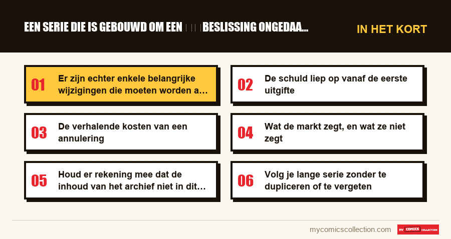 In het kort : Een serie die is gebouwd om een ​​beslissing ongedaan te mak