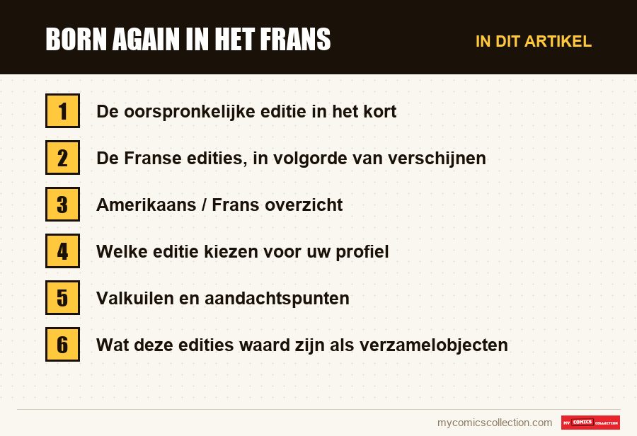 Born Again in het Frans: de onderdelen van dit artikel, in leesvolgorde