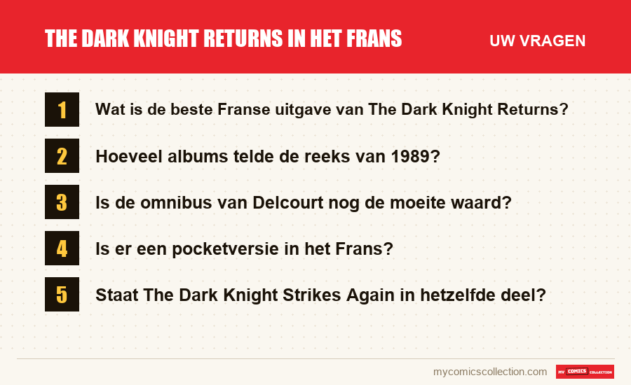 The Dark Knight Returns in het Frans: de veelgestelde vragen die dit artikel beantwoordt