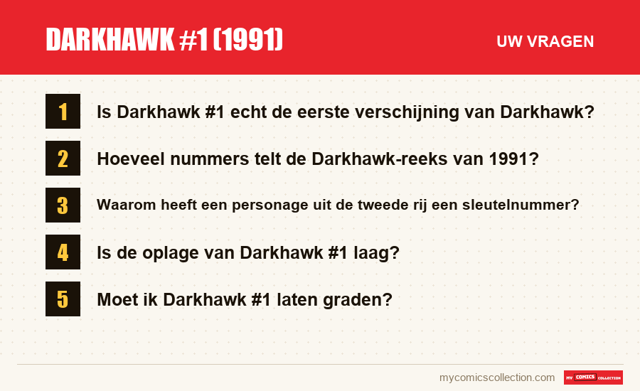 Darkhawk #1 (1991): de veelgestelde vragen die dit artikel beantwoordt