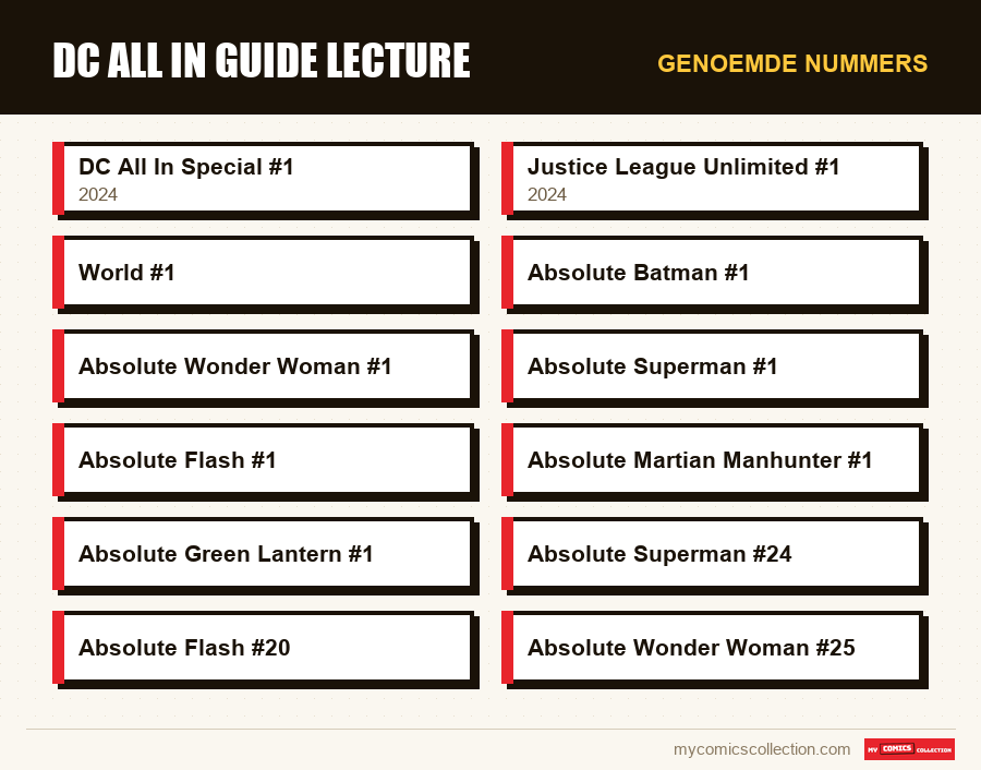 Genoemde nummers : dc all in guide lecture