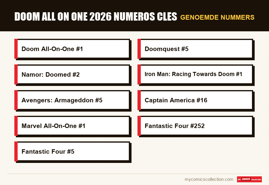 Genoemde nummers : doom all on one 2026 numeros cles
