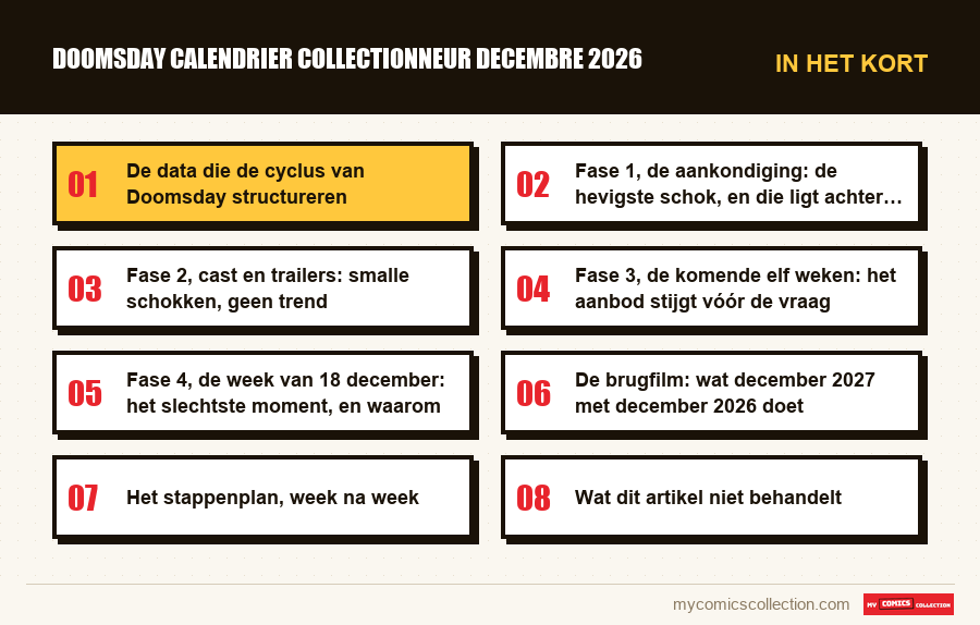 In het kort : doomsday calendrier collectionneur decembre 2026
