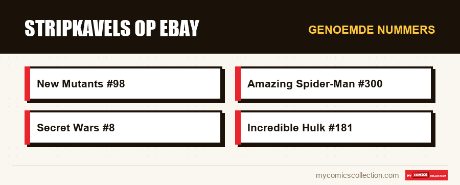 Genoemde nummers : Stripkavels op eBay