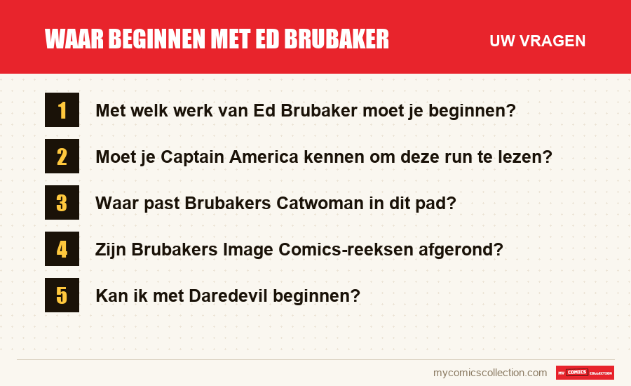 Waar beginnen met Ed Brubaker: de veelgestelde vragen die dit artikel beantwoordt